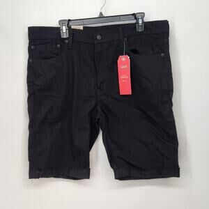 NWT Levi's Black 511 Slim Denim Raw Hem Cuffed Jean Shorts #36515-0051 Men's 38